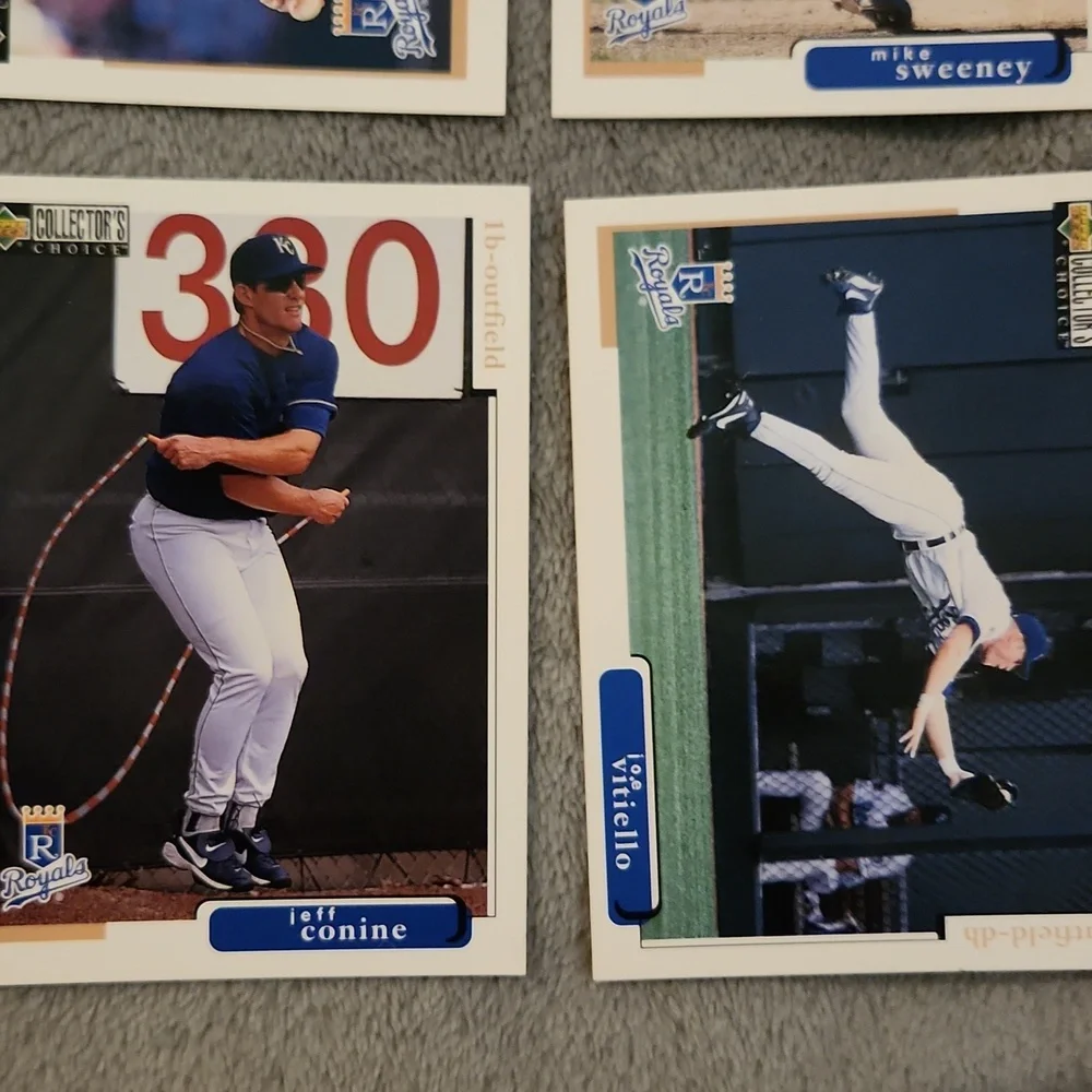 Vintage 1998 Upper Deck Royals Baseball Trading Cards